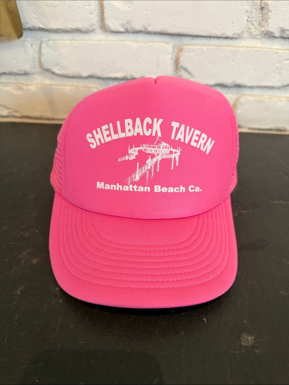 Shellback Tavern Manhattan Beach Pink Trucker Hat